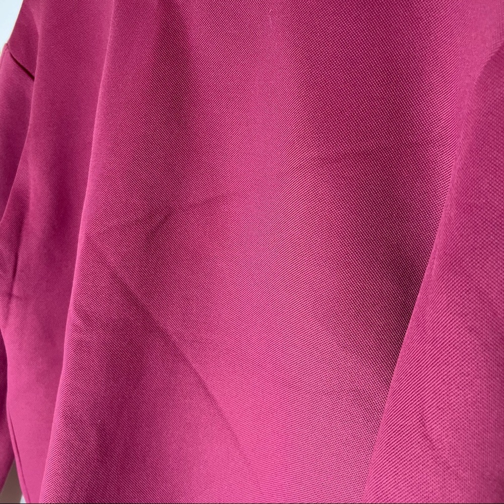 Tibi neoprene long sleeve top Sweater Burgundy Sz S - Picture 5 of 8